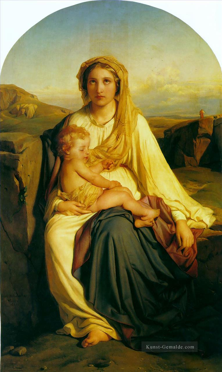 Jungfrau und Kind 1844 Geschichte Hippolyte Delaroche Ölgemälde